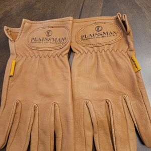 Tan Leather Gloves for Women's by Plainsman